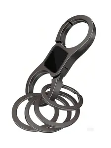 Key Chain Quick Release Spring with 4 Key Rings, Durable Car Keychain Organizer for Men and Women, Key Ring Organizer for Multiple Keys