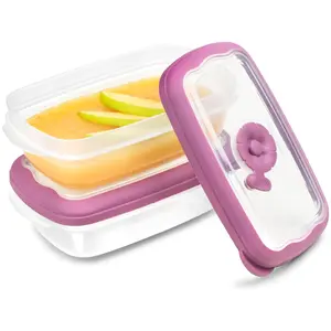 8 oz Food Storage Containers with Airtight Lids, Microwave Safe with Steam Vents Lids, On The Go Meal Lunch Containers - Dishwasher Safe, BPA-Free Lunch Boxes