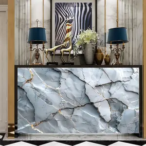 1 Piece Silver Imitation Marble Self-adhesive Wallpaper KTV Home Decoration Building Materials Background Wall Bedroom Dining Room Living Room Sticker Old Object Renovation Sticker PVC Kitchen Anti Fouling and Oil Proof Sticker Household Wallpaper