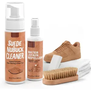 Suede Shoe Cleaner Kit for Sneakers, 5-in-1  Shoe Cleaner and  Protector with Shoe Brush, Eraser & Towel, Effective for Suede Shoes, , Nubuck, Bags, Jackets, Hat, Couch