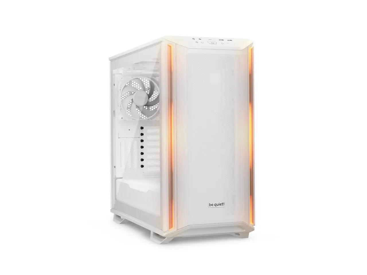 be quiet! Dark Base 701 Mid Tower PC Case | Mesh Front | Airflow Optimized | 3 Pre-Installed Silent Wings 4 Fans | ARGB Lighting with Controller | Tempered Glass | PWM and ARGB Hub | White