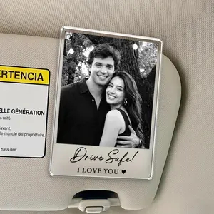 Personalized Couple Photo Car Visor Clip, Valentines Gift For Him, Gifts For Boyfriend, Drive Safe Gift For Husband, Anniversay Gifts