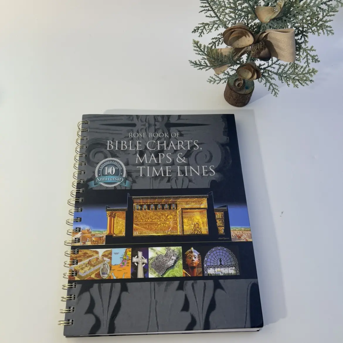 The Perfect Gift-Rose Book of Bible Charts Maps & Time Lines 10th Anniversary Edition with 200 Full-Color Resources 30 New Pages 6 Key Topics Updated Content Easy-to-Use Format for Bible Study positive message card