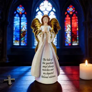 Popular Collectible Statue Angel Souvenir Modern Minimalist Blessing Figurine Sculpture Living Room Bedroom Decor Resin Gift Ornament
