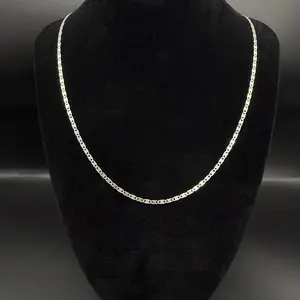 Elegant 19” 925 Sterling Silver Mirror Chain Necklace - Classic Design, Perfect for Everyday Wear