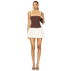 Show Me Your Mumu Tiffany Skort Dress in Chocolate