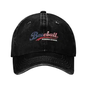 Retro USA Stars And Stripes Baseball Summer League Graphic Foam Mesh Trucker Hat Patriotic Casual Sports Headwear For Baseball Fans