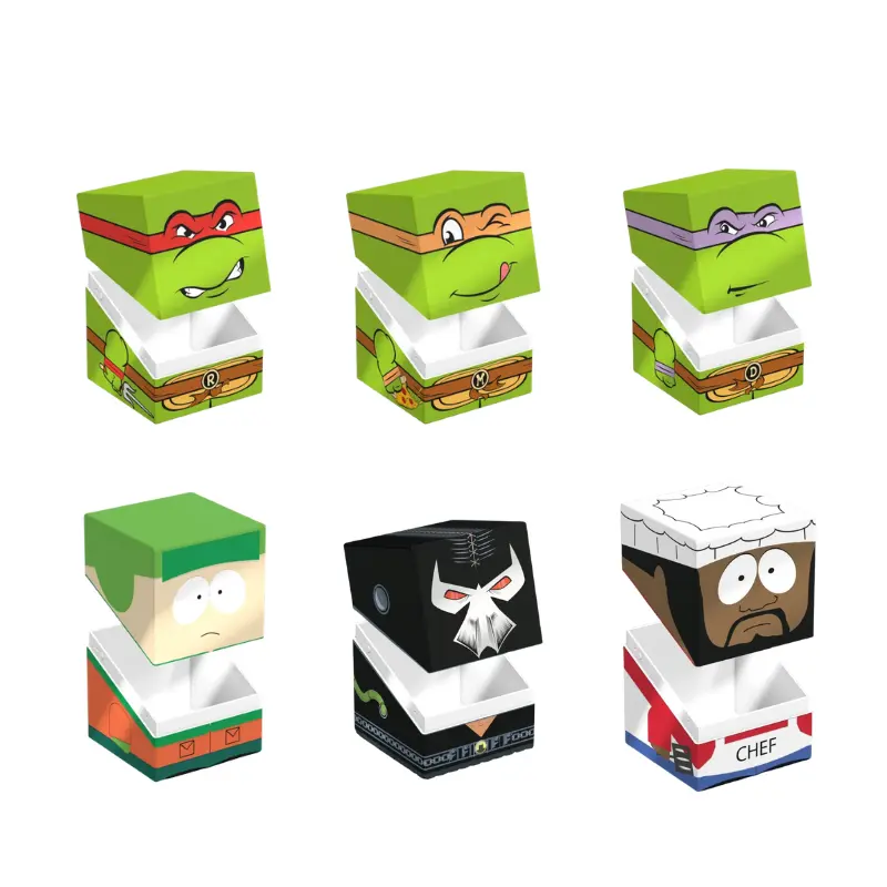 Ultimate Guard Squaroes Deck Boxes Assorted - 100+ Card Storage Durable Rigid Construction Secure Snap Closure Stackable Design Ideal for TCGs