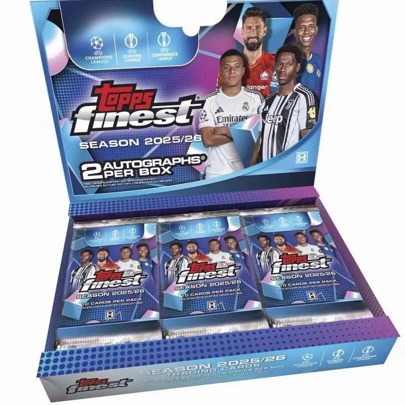 2025/26 Topps UEFA Club Competitions Finest Soccer Hobby Box Trading Cards