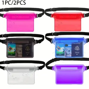 1 Pack Waterproof Phone Pouch with Adjustable Strap, Phone Case for Swimming, Kayaking, Boating, Fishing, Beach Diving, Surfing Marine Dry Bag, Swimming Accessories