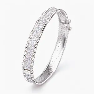 City Fashion  Copper Bracelets for Women，Elegant Fashion Bangle Bracelet, Trendy Stack Bangle, Diamond Bracelet Jewelry for Party, Daily Clothing Decor, Trendy All-match & Exquisite Jewelry for Birthday Gift