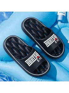 1 Pair Game Over Printed Outdoor Sports Slides, Casual Beach Footwear, Pool Slides, Vacation Slippers, Matching Couple'S Slides, House Slippers, And Shower Shoes. The Perfect Choice for Daily Home Use, Beach Outings, And Pool Parties