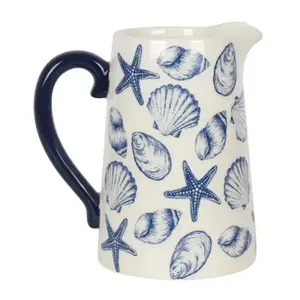 Nautical Seashell Ceramic Jug