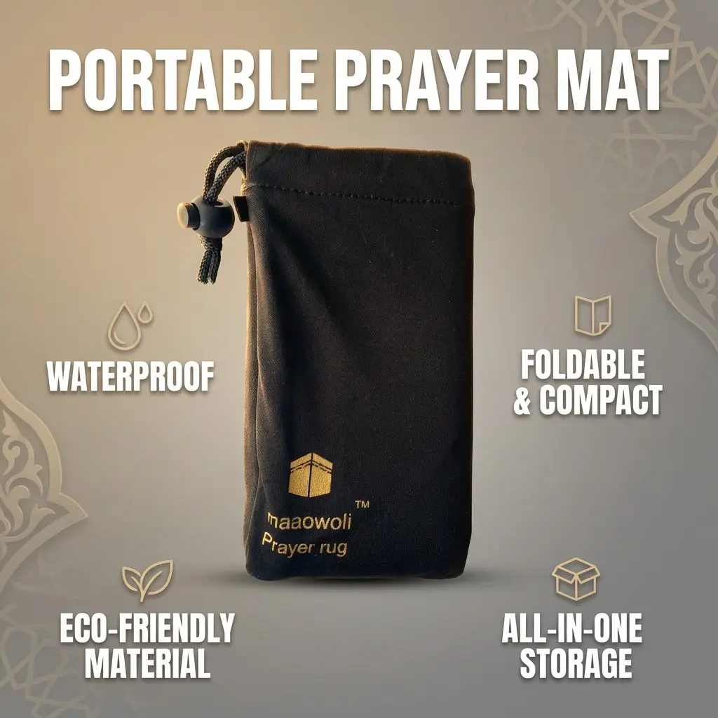 Classic Muslim Prayer Blanket, Waterproof, Portable Travel Rug, Essential Islamic Praying Mat, Ramadan Gift, Unisex, Muslim Prayer Rugs, Prayer Mats