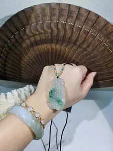 A Grade Authentic Myanmar Jadeite Peacock Necklace Pandent