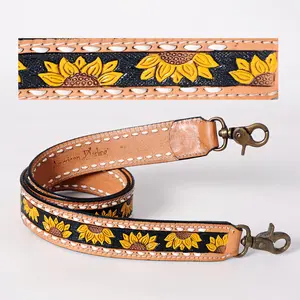 American Darling Hand Tooled Genuine Leather Crossbody Handle Strap for Bags Phone Wallet Purse Clutch