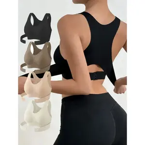 Women's Wireless Bra, 2-In-1 Posture Corrector, Back Cross Strap + Front Buckle, Comfortable Breathable, Ideal for Daily WearGift