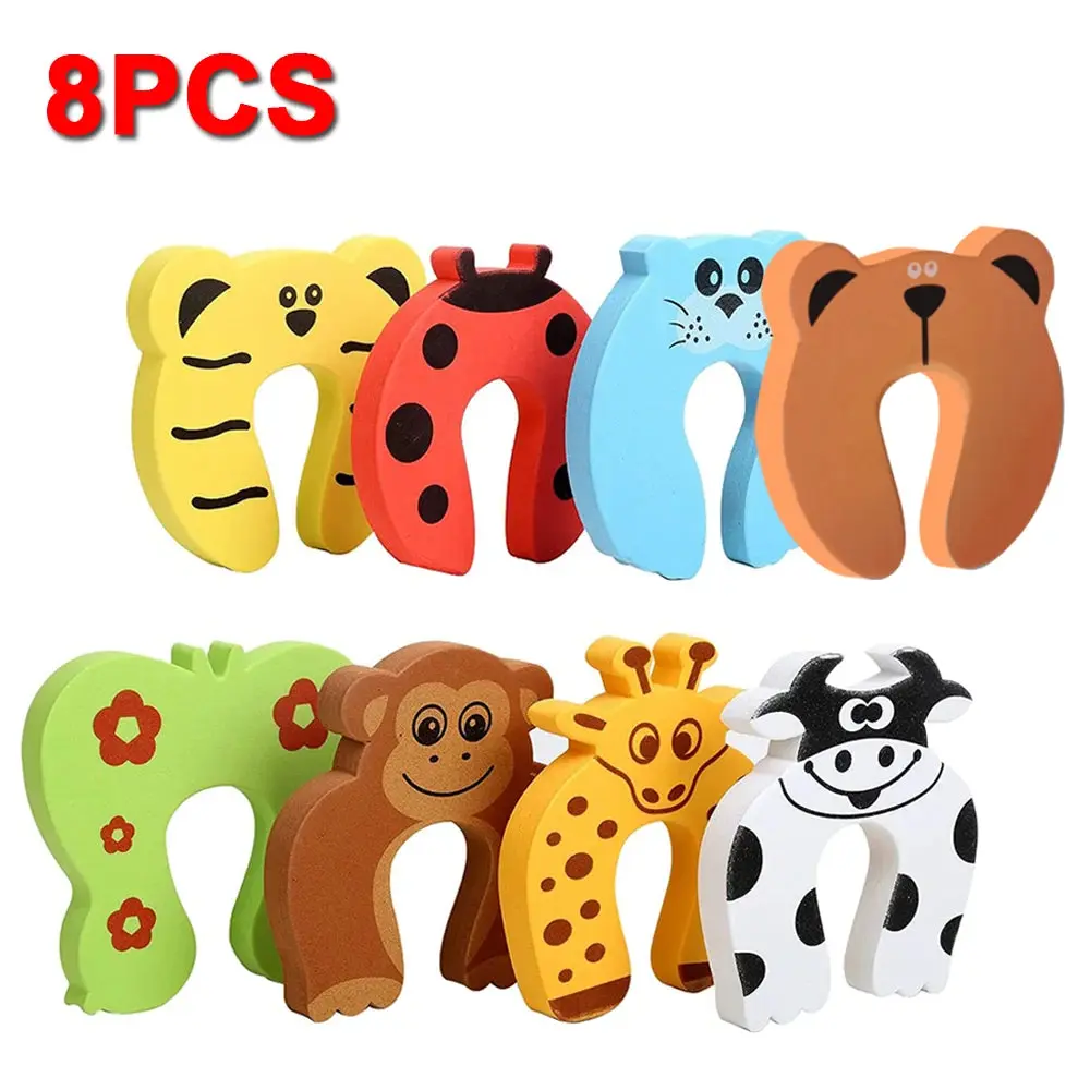 8-Pack EVA Foam Door Finger Pinch Guards | Baby Safety Door Stoppers