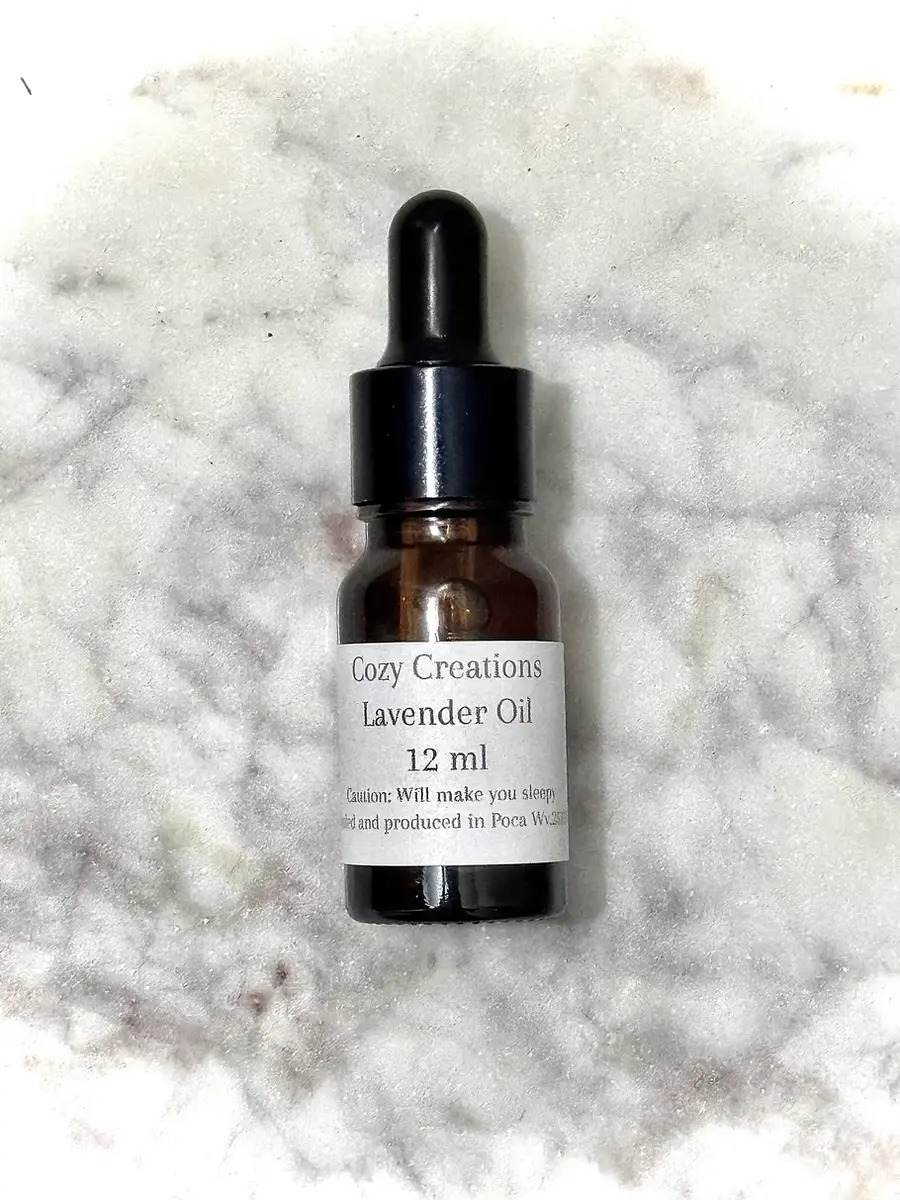 Cozy Creations Lavender Essential Oil 12ml - Natural Aromatherapy & Relaxation Oil for Wellness