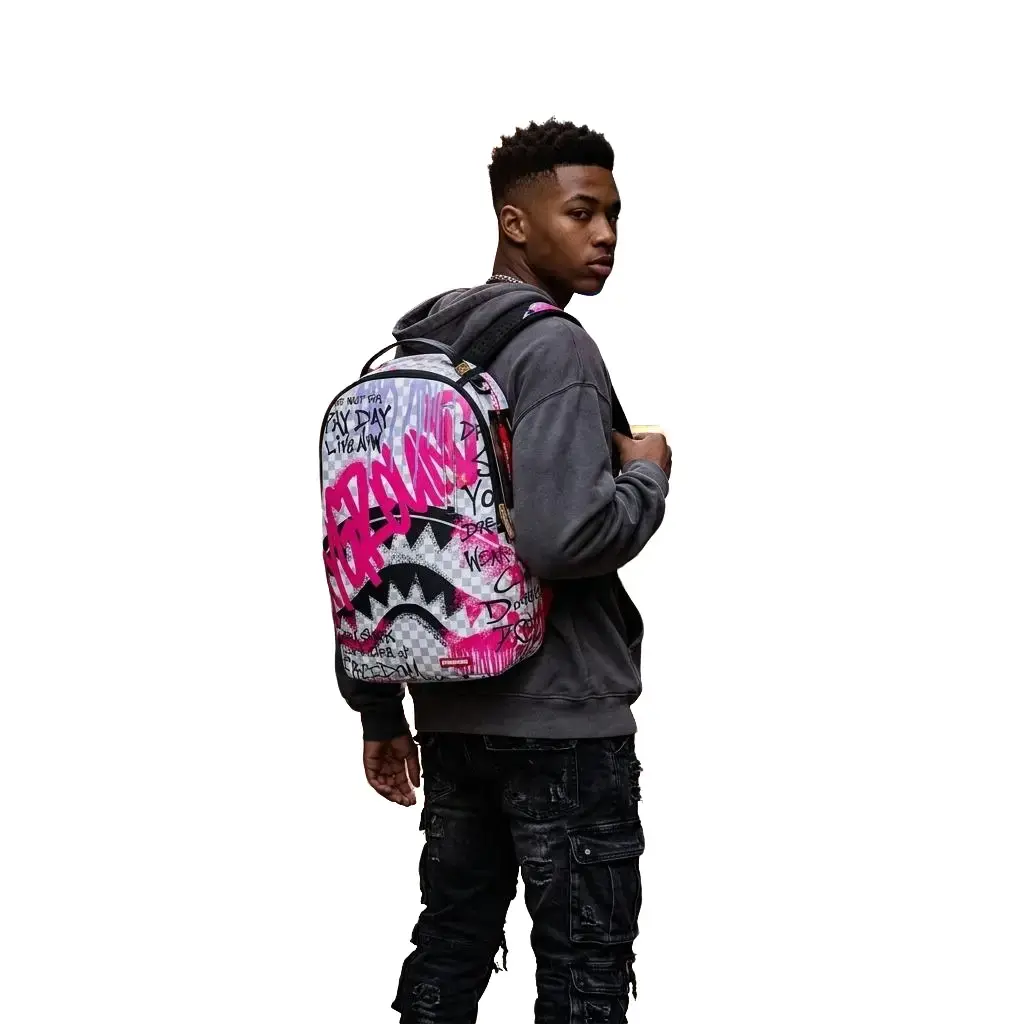 SG Shark Mouth Backpack Men's & Women's Photography Bag Gray PU Material Large Capacity Travel Schoolbag Ideal Gift for Christmas Easter Valentine's Day