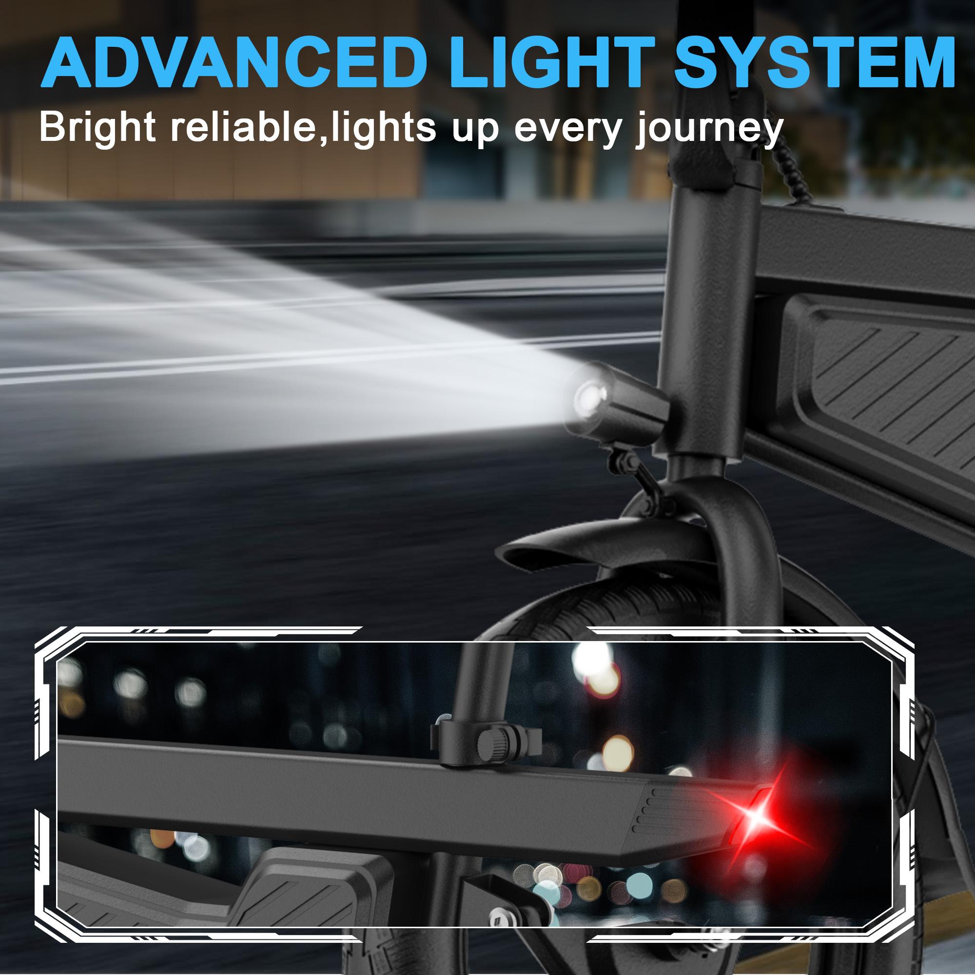 Electric Bike for Adults, 350W Powerful Motor Up to 22MPH, 48V 5.2Ah Battery 22 Miles Range, Lightweight 14" Commuter Folding E-Bike with Dual Brakes, LCD Display & Pedal Assist,Ebike