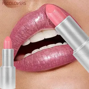 Glitter Lipstick for Woman, Shimmer Golden Pink Colors Tones, Long-Lasting Waterproof, Sparkling Metallic Colos, Shiny Lip Cosmetics, Metallic Finish, Durable Cosmetics, Lip Gloss, Glitter Lipgloss, Glittery Holo Lipgloss, Lip Makeup