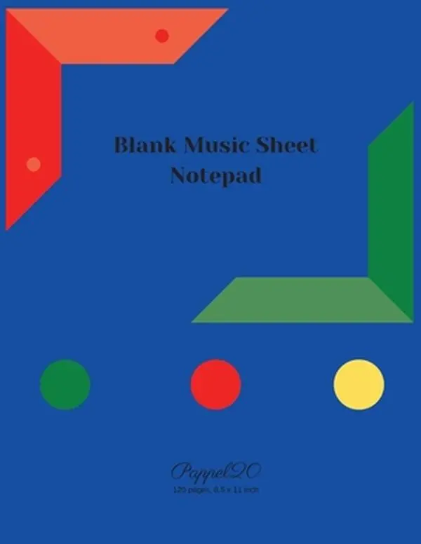 Used Good Blank Music Sheet Notepad - Western Standard Plain Staffs Music Composition Notebook, Soft Cover, 124 Pages, 8.5x11 in, 0.67 lbs, by Pappel20