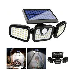 Solar Lights Outdoor, 3000LM Super Bright Motion Sensor Outdoor Lights, IP65 Waterproof 6500K Solar Powered Security Flood Light for Garage Yard Patio