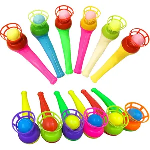 30PCS Ball Blowing Toy Floating Blow Pipe Balls for Kids Boys Girls Toys Blowing Ball Party (Random Color)