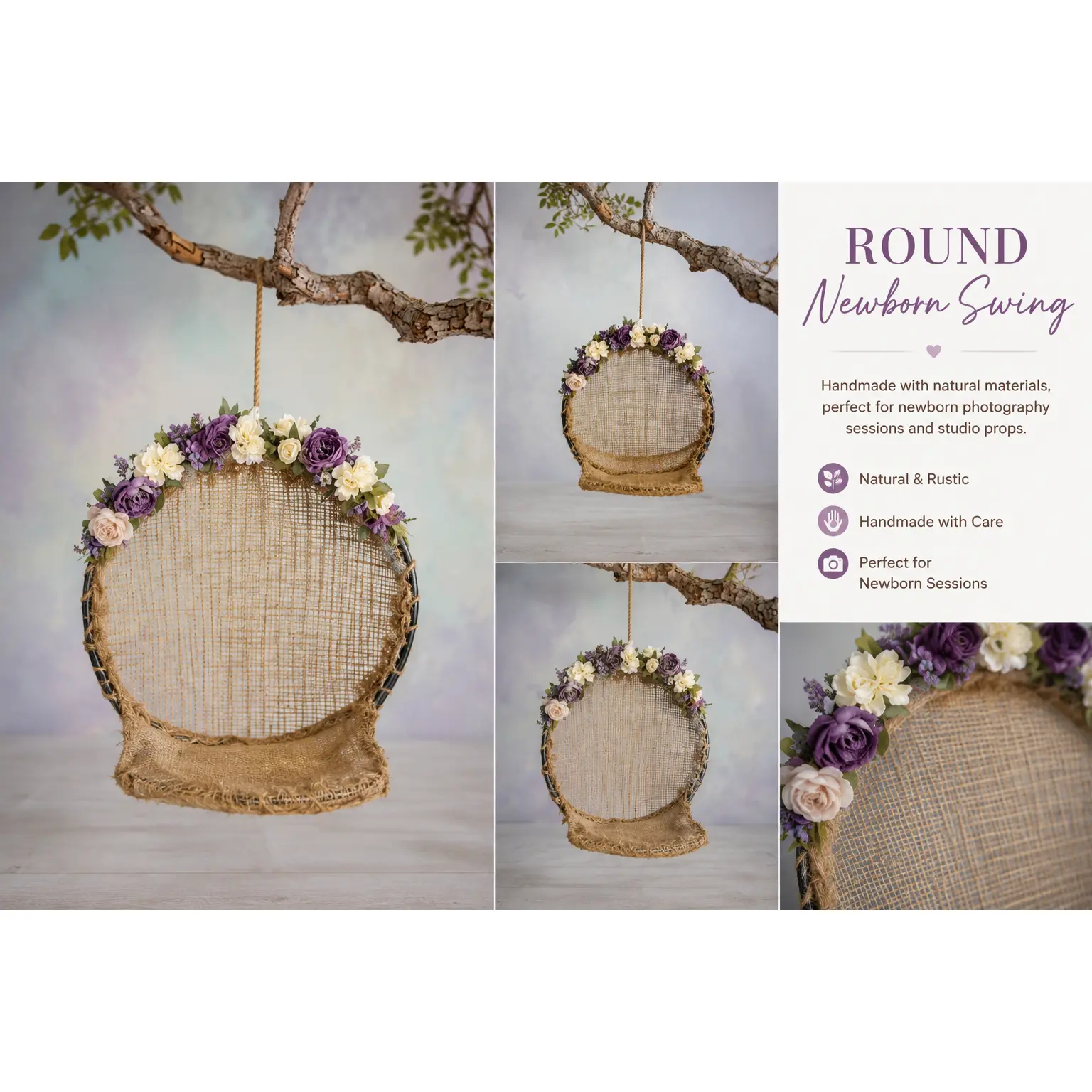 Round Rustic Swing
