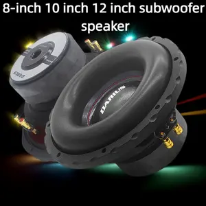 8-inch 10 inch 1200W maximum power car audio dual 4 ohm subwoofer (dual 4 ohm) optional to enhance bass, car subwoofer speaker, Car stereo speaker, vehicle sound system, high-power subwoofer, bass enhancement speaker, Car Speakers