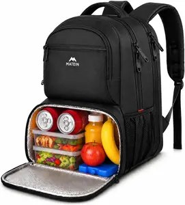 MATEIN Lunch Backpack for Men, 17 Inch Insulated Cooler Backpack with Lunch Compartment, Water Resistant Laptop Back Pack Computer Meal Prep Backpacks Mens Gifts Work Picnic College Travel