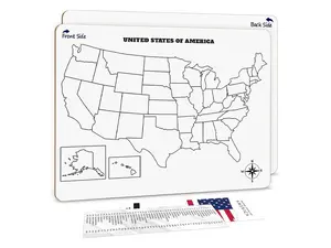United States Dry Erase Map 11"x14" Board