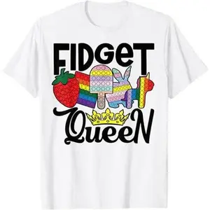 Fidget Queen Pop It for Girls T-Shirt