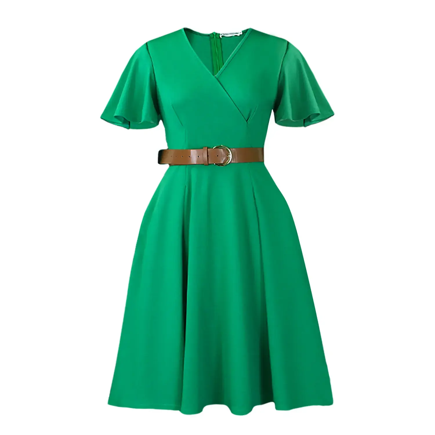 emerald green criss cross dress La Femme 30522CL Prom Dress - Dark Emerald