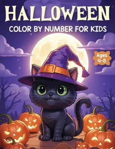 Halloween Color By Number For Kids: Cute and Fun Halloween Color By Number for Kids | Easy Coloring with Pumpkins, Ghosts & Jack-o’-Lanterns