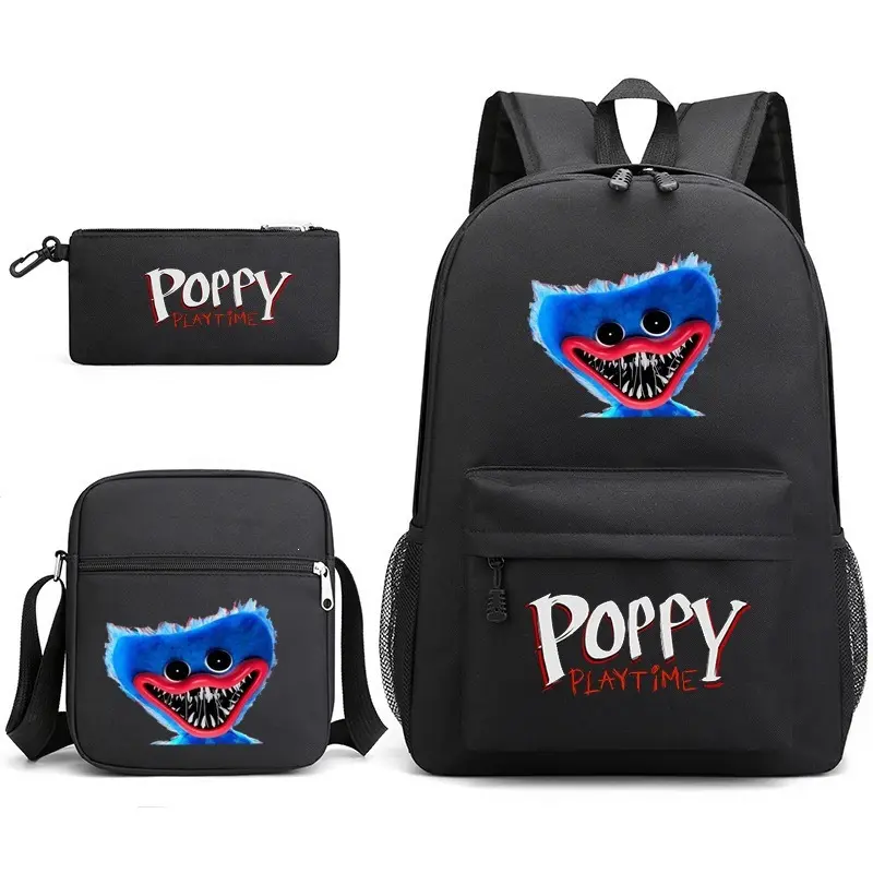 Poppy Playtime 3-Piece Set: Student Backpack, Lunch Bag, and Pencil Case