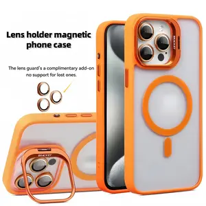 for iPhone 17 16 15 14 Plus 13 12 Pro Max Case,Camera Invisible Bracket & Magnetic Wireless Charging Anti Drop Protective Phone Case, Slim Soft Silicone Rubber & Hard Back Shockproof Phone Cases for iPhone 17 Pro Max