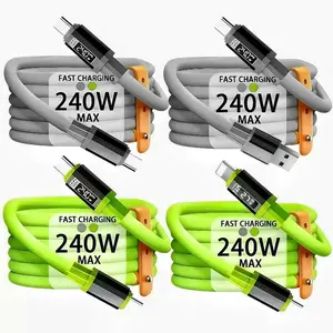 Radea 240w Super Fast Charging Cable, USB-C to USB-C Silicone Charger, Type C Charging, Compatible with 120w/100w, 480mbps High-Speed Transfer