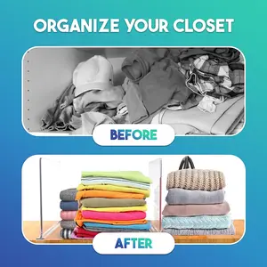 Cutable Acrylic Wardrobe Shelf, Fits Irregular Cabinets, Layered Storage Divider for Bags and Clothes, Organize Your Closet Efficiently