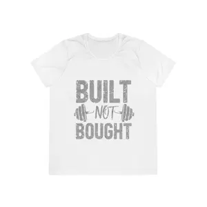 Built Not Bought Ladies Competitor Tee | Workout Shirt, Fitness Top, Gym Wear, Motivational Tee, Athletic Apparel