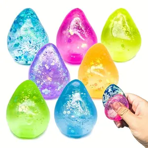 Taba Squishy, Fidget Squishies, a Novel Squeeze Toy Shaped Like an Oval Teardrop, Maltose Teardrop Toy Offers Delightful Squeezing Experience with Smooth, Transparent Surface for Excellent Tactile Feel, Quirky Gadget