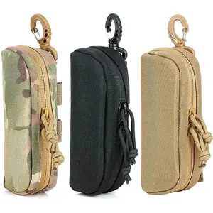 Tactical MOLLE Eyeglass Case: 1000D Nylon, Shockproof, Portable—Suitable as Hunting Goggles Box & Outdoor Sunglasses Case