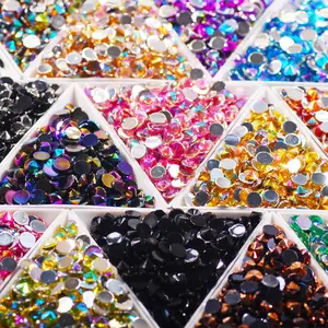 Rivoli Flat Back Resin Rhinestone Nail Art Charms DIY Decoration Jewelry Making Sparkling Cloth Accessories