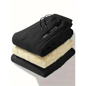 Men's Waterproof Fleece Pants, Winter Warm Breathable Outdoor Hiking Camping Trousers, Soft Wool Lining, Durable Outerwear, Athleisure Style PantsGift