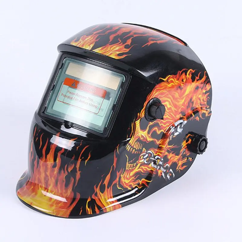 Auto-Darkening Welding Helmet Protector, Solar-Powered Welding Accessory with 4/9-13 Adjustable Shade Range, 3.64in x 1.67in DIN4 Filter, Color Recognition & CR2032 Battery for TIG MIG ARC Welders