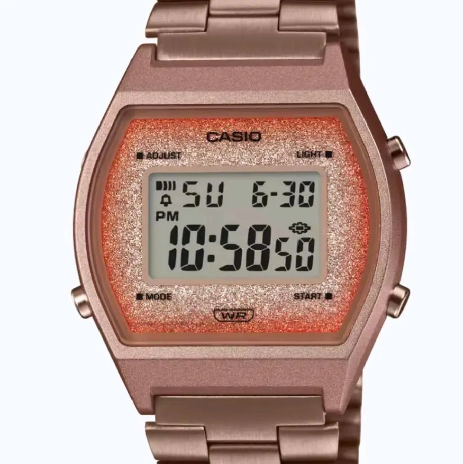 brand new Casio rose gold retro digital unisex watch