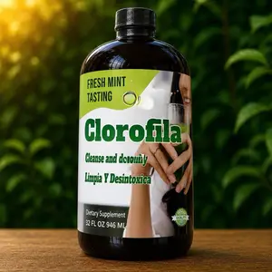 Clorofila Liquid Chlorophyll Supplement Fresh Mint Flavor 32 fl oz (946 mL) – Liquid Dietary Supplement