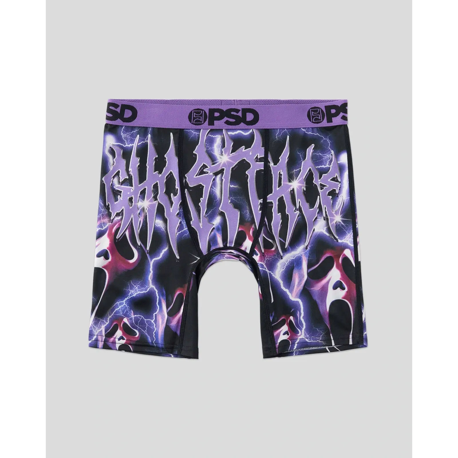 PSD Youth Boys Ghostface - Purple Boxer Brief - Soft, Breathable and Comfortable Stretch Underwear