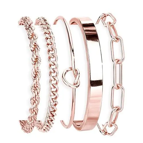 Rose Gold Stackable Bangles set
